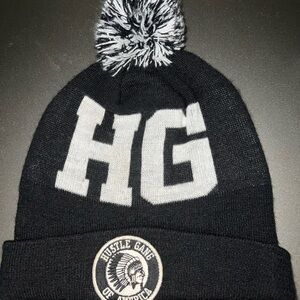 Hustle Gang Black and Gray Beanie